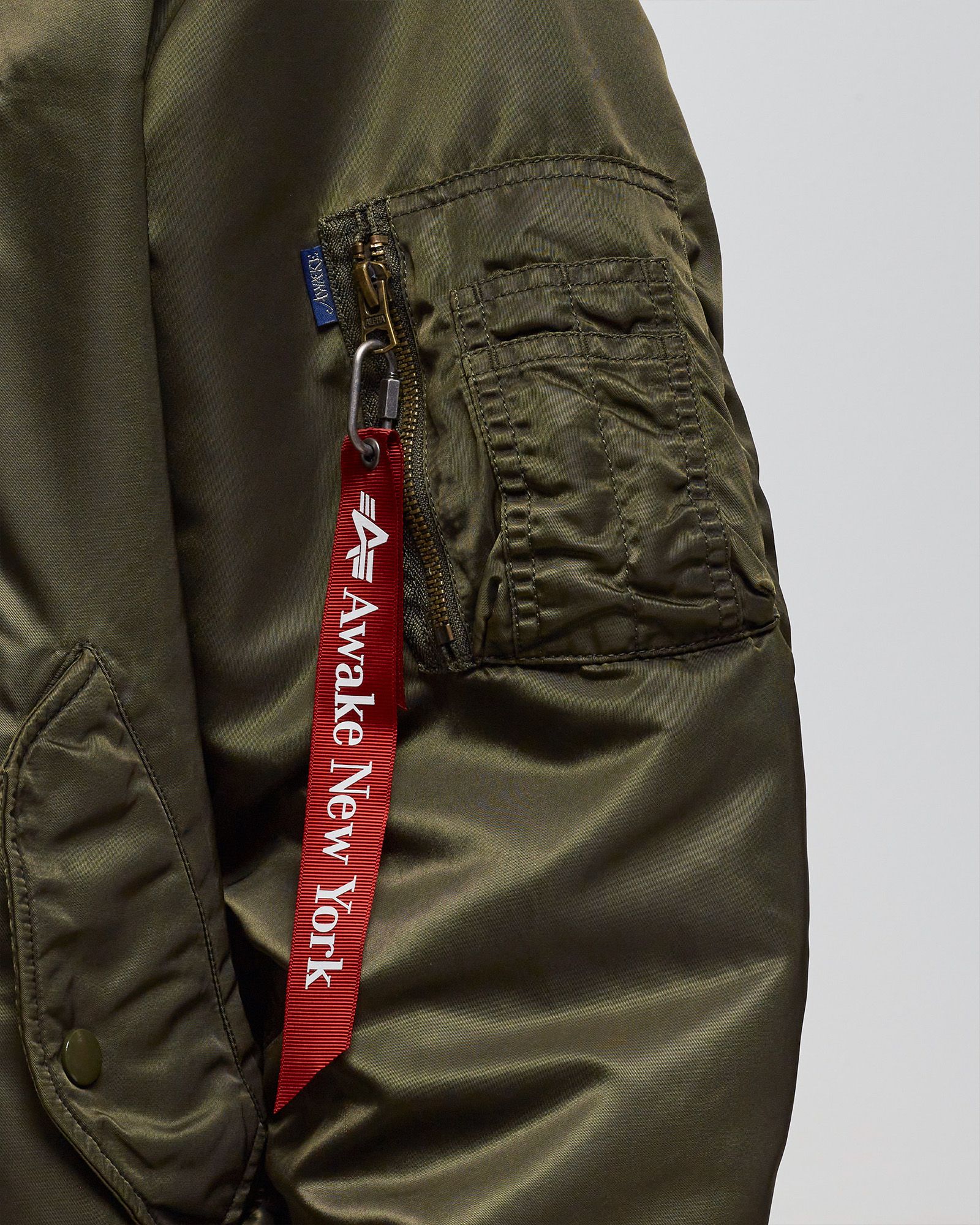 MA-1 KNIT TRIMMED WASHED BOMBER JACKET