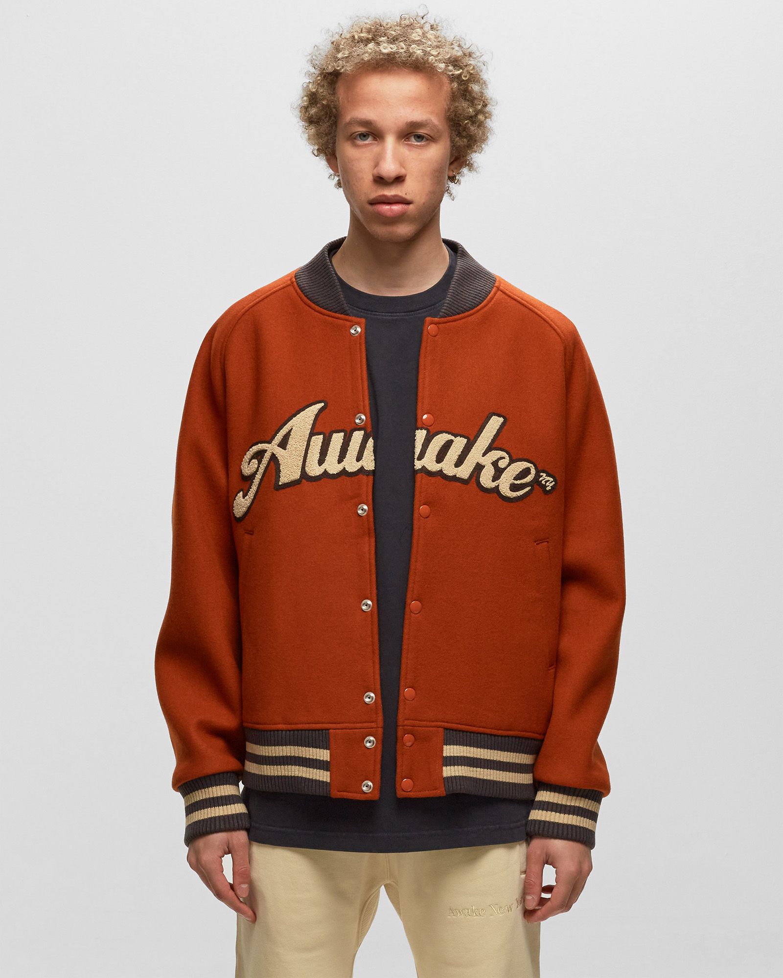 MELTON WOOL CHENILLE LOGO VARSITY JACKET