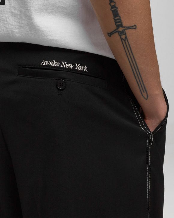 Awake LIGHTWEIGHT WOOL ELASTICATED WOVEN PANT Black BSTN Store