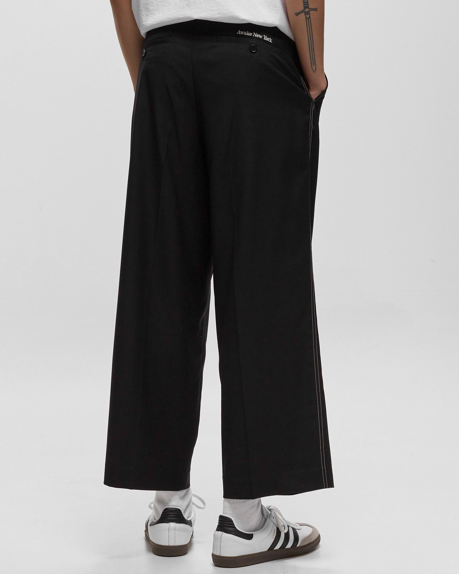 LIGHTWEIGHT WOOL ELASTICATED WOVEN PANT