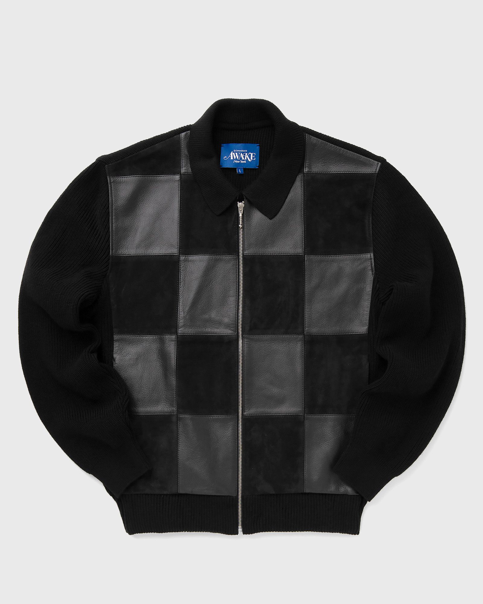 Awake - checkerboard zip front men bomber jackets|college jackets black in größe:m