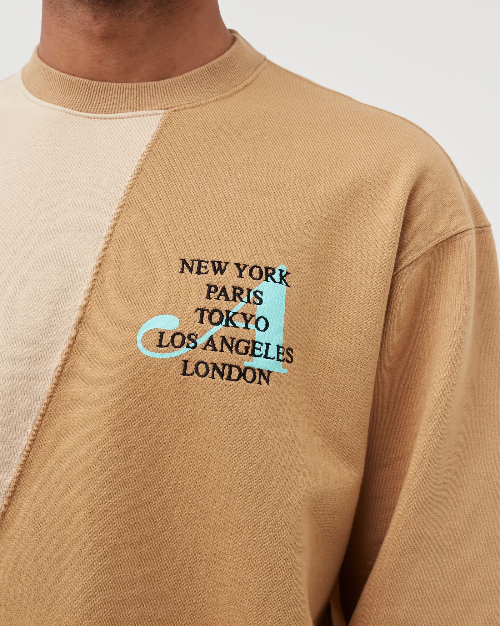 TWO-TONE SPLIT CITY CREWNECK