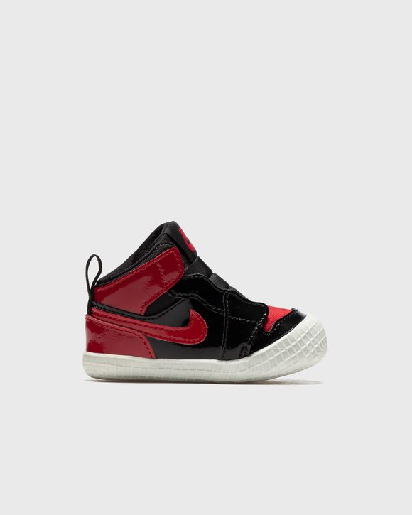 Jordan Jordan 1 Crib Bootie “Patent Bred” Black - BLACK/VARSITY RED-WHITE