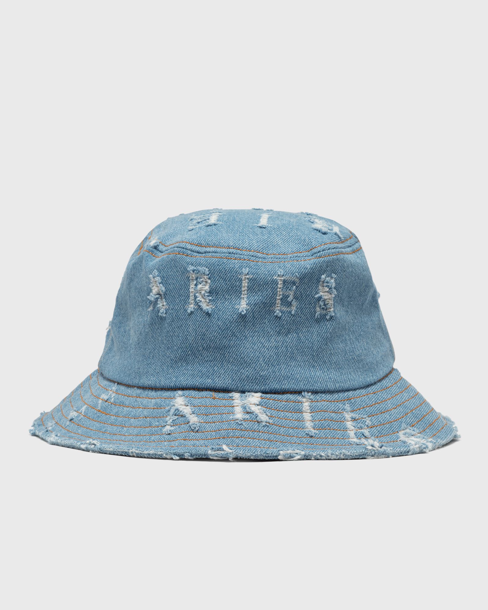 TOMMY X ARIES LOGO DESTROYED DENIM HAT