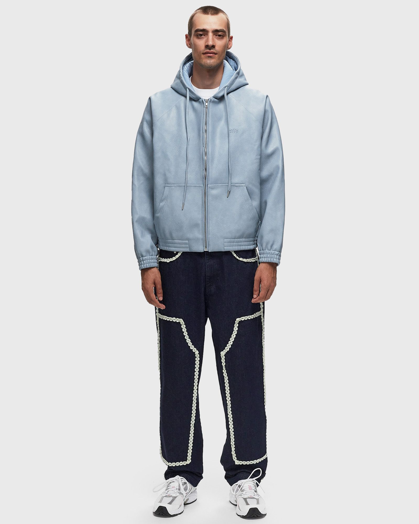 Leather hoodied Jacket