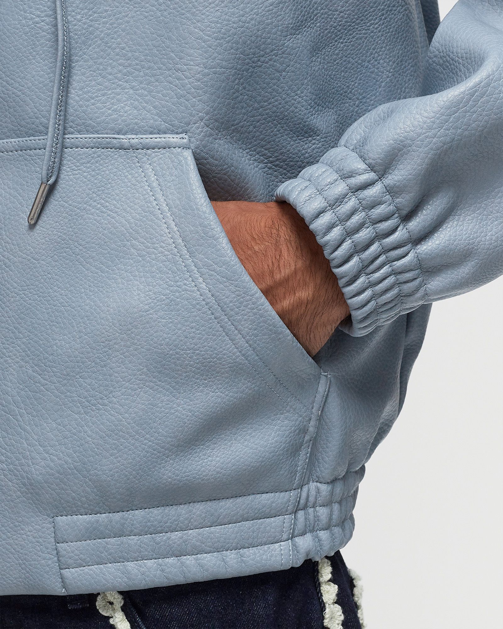 Leather hoodied Jacket