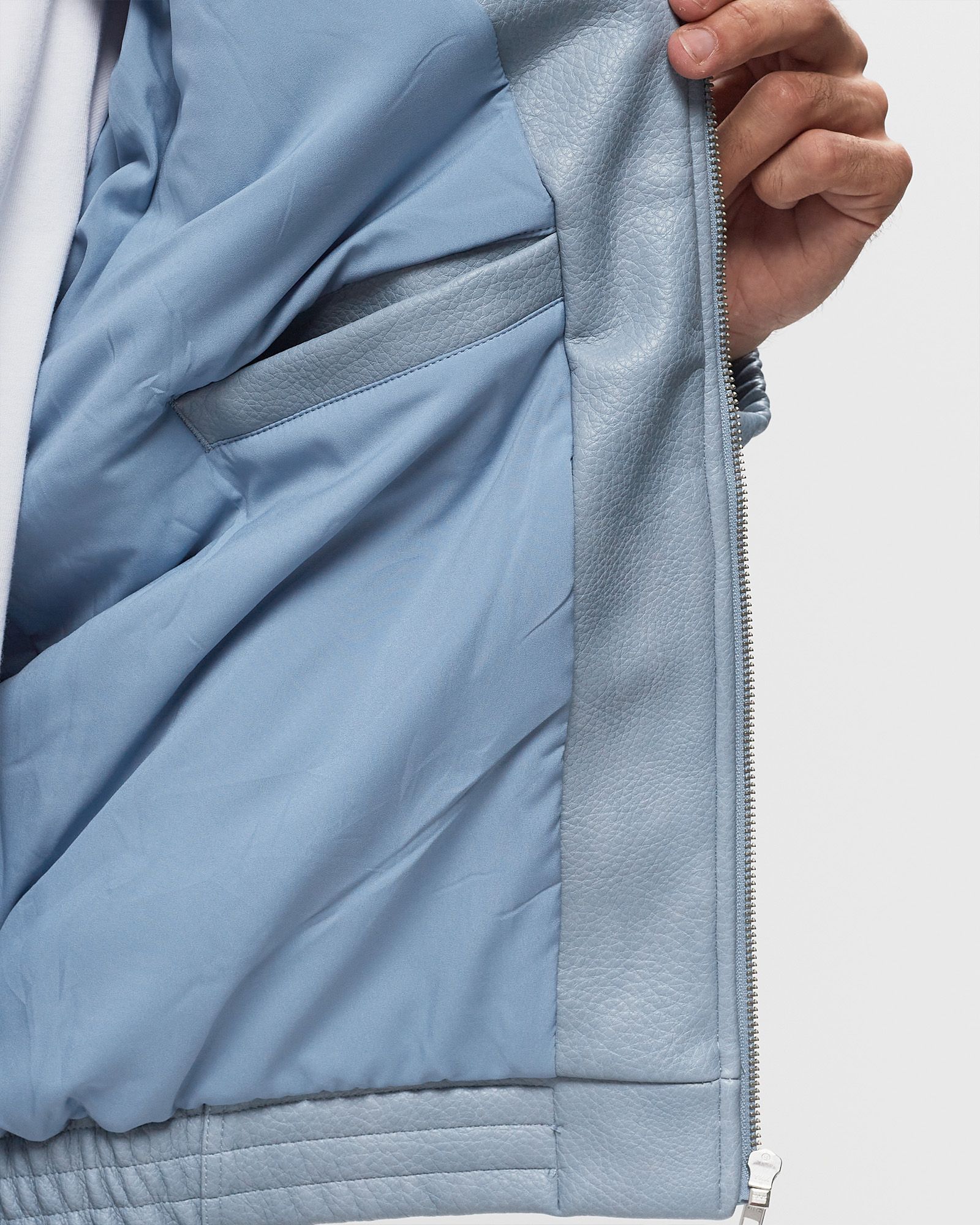 Leather hoodied Jacket