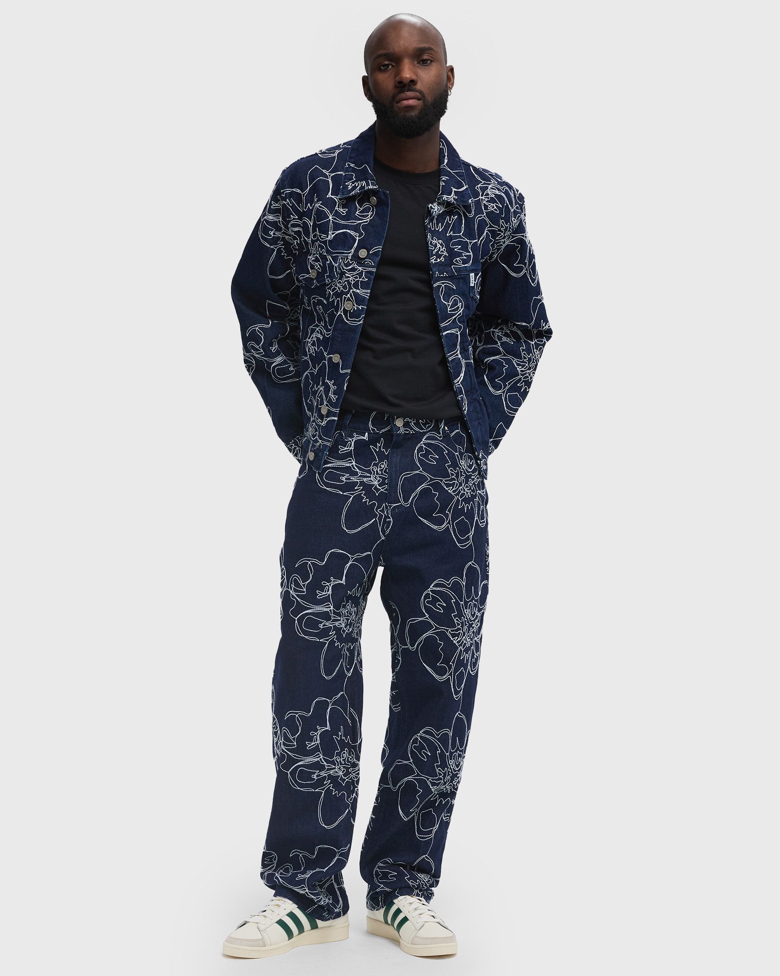 Denim Stitch Flower All over jeans