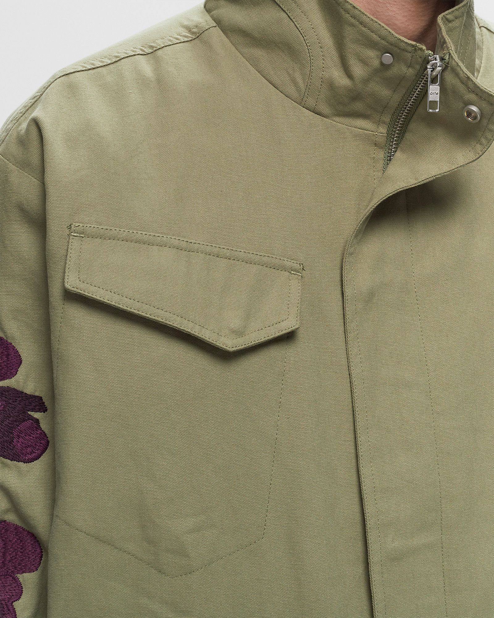 Crop Jacket Flowers Sleeve