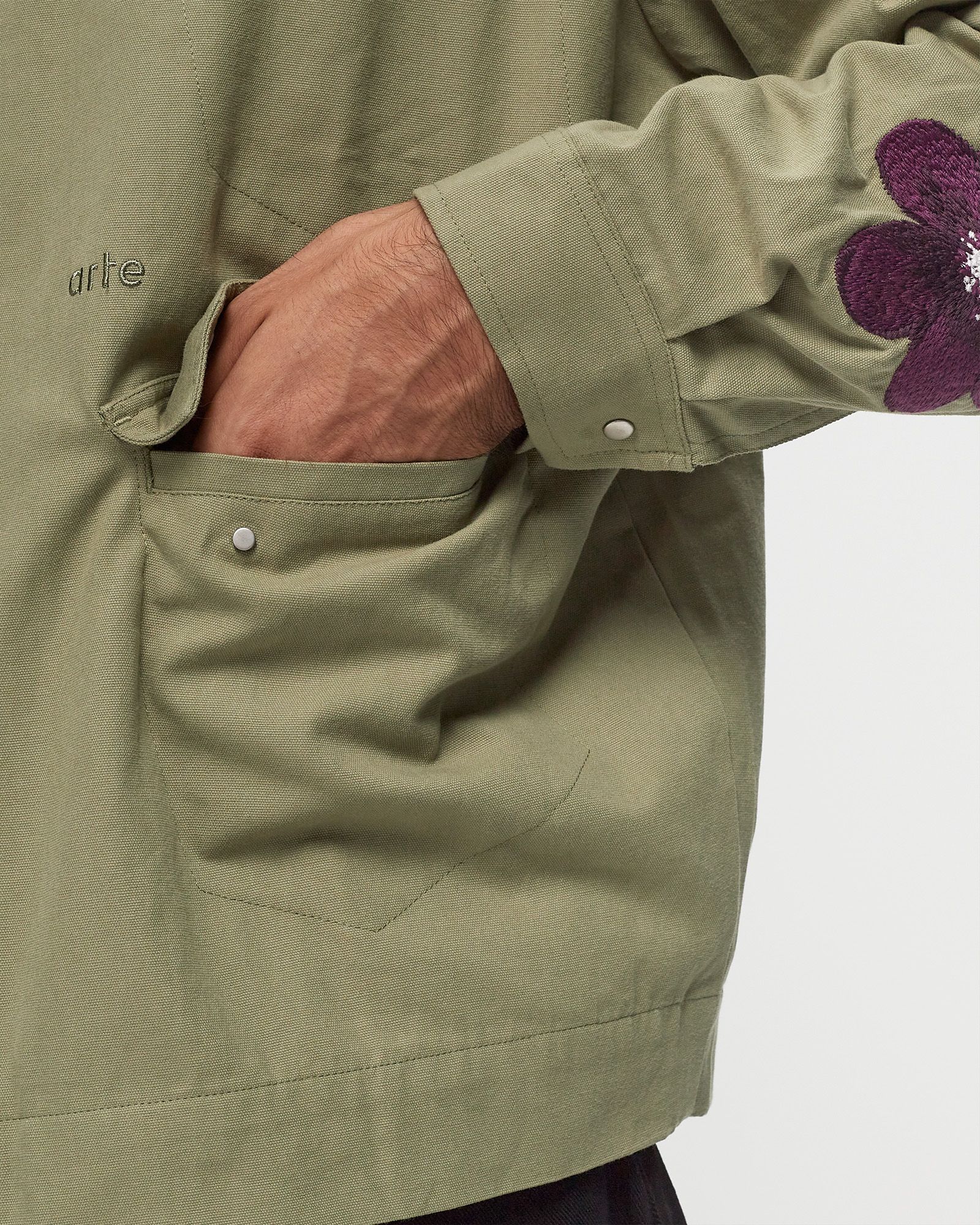 Crop Jacket Flowers Sleeve