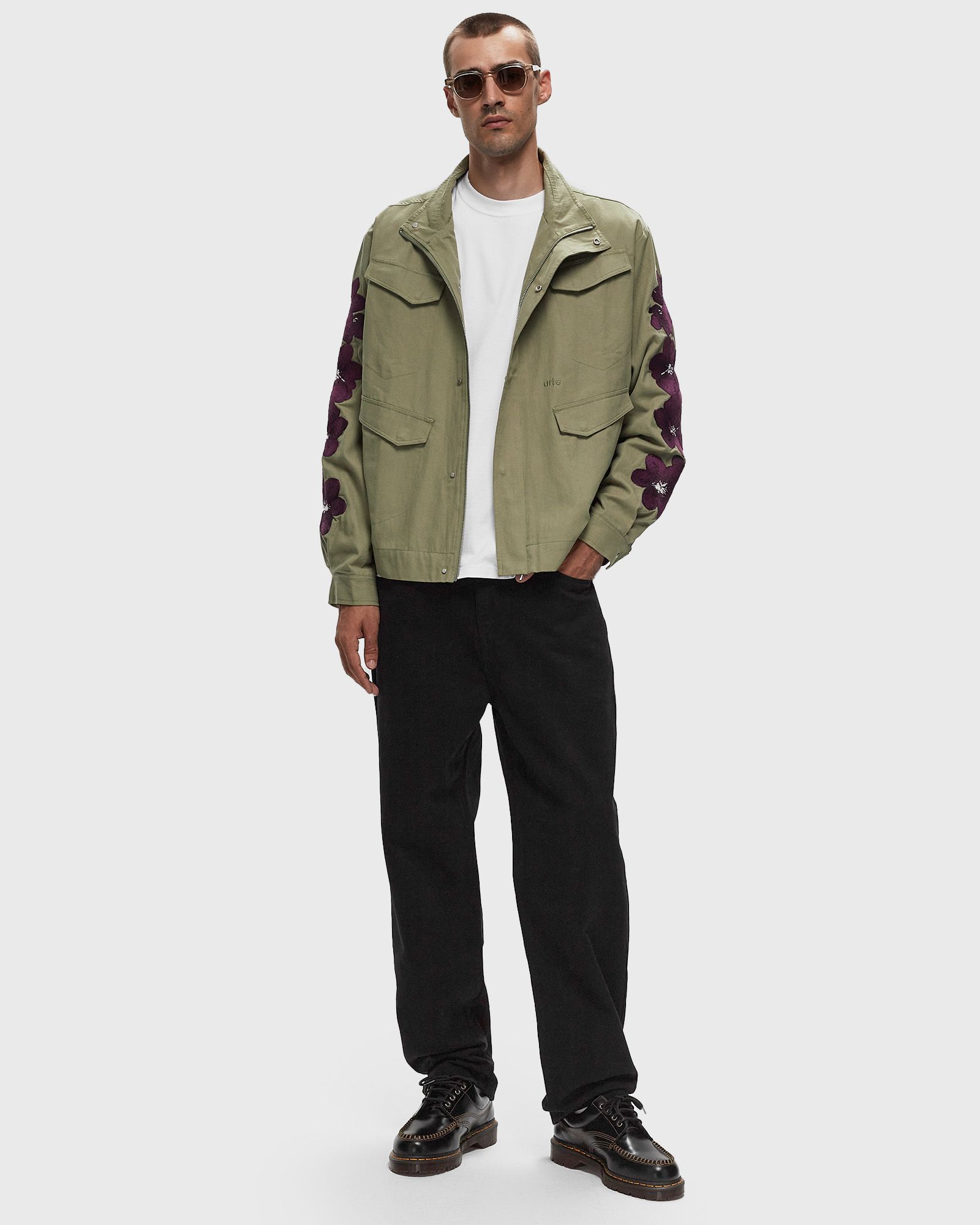 Crop Jacket Flowers Sleeve