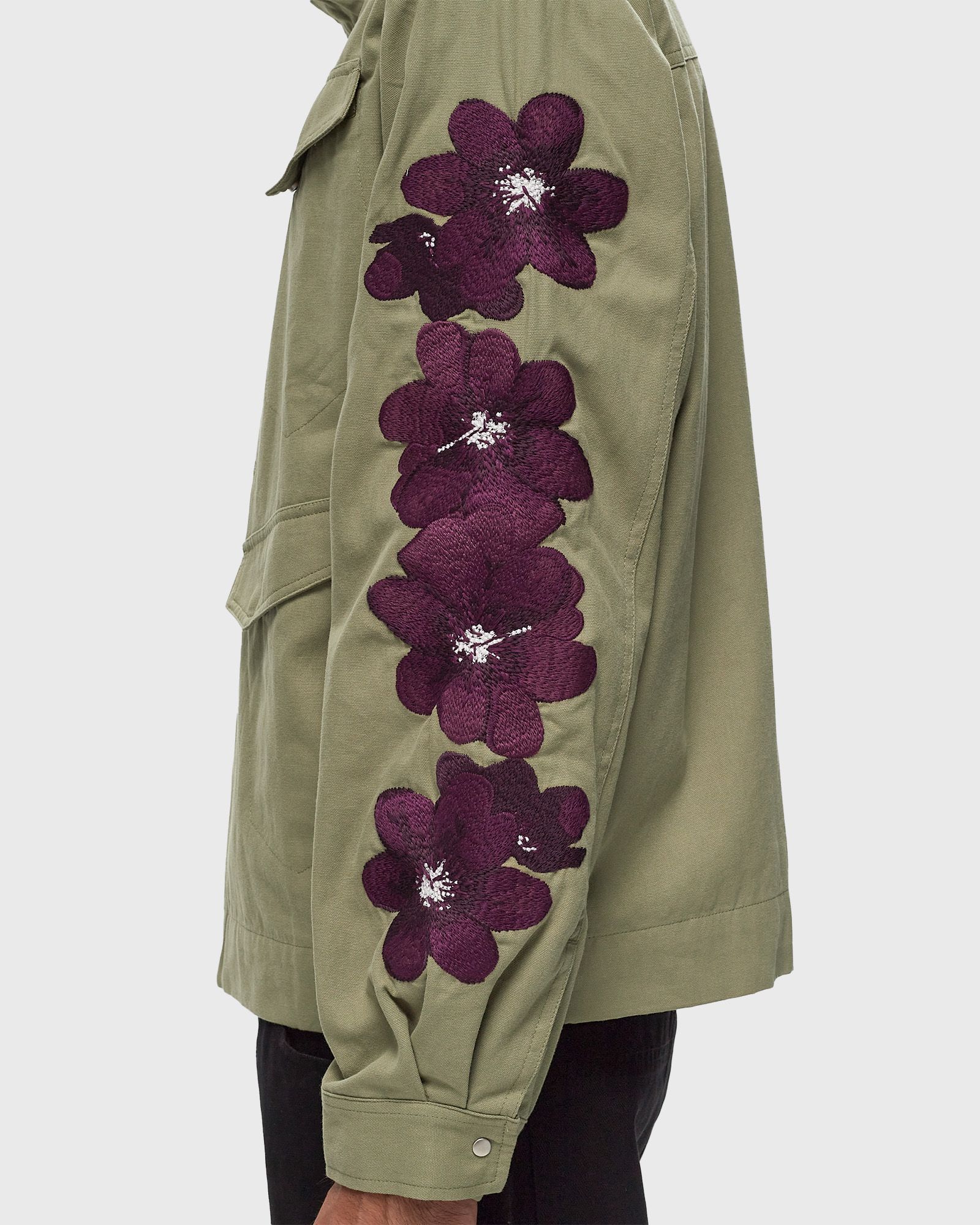Crop Jacket Flowers Sleeve