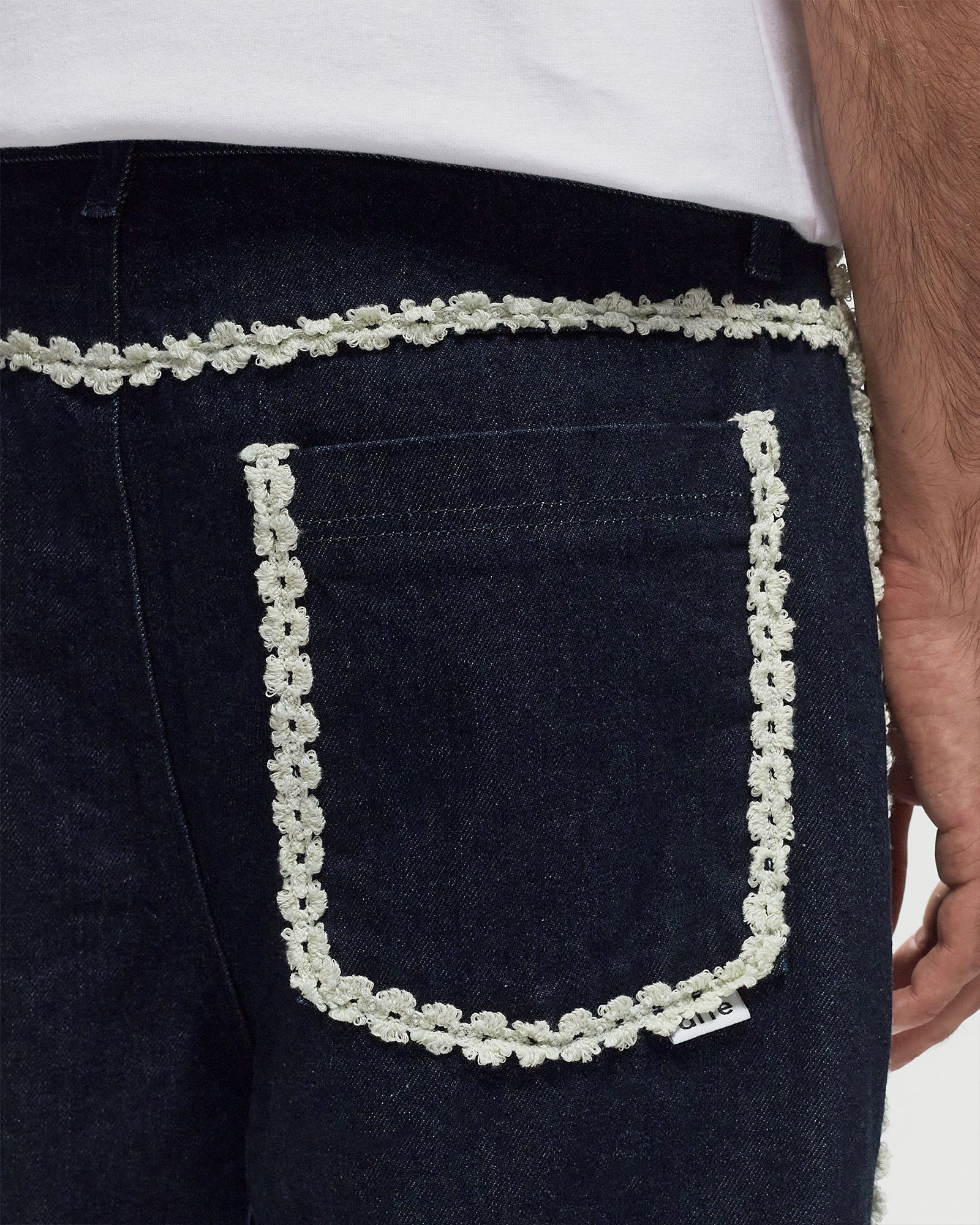 Flower Trim Workwear Jeans