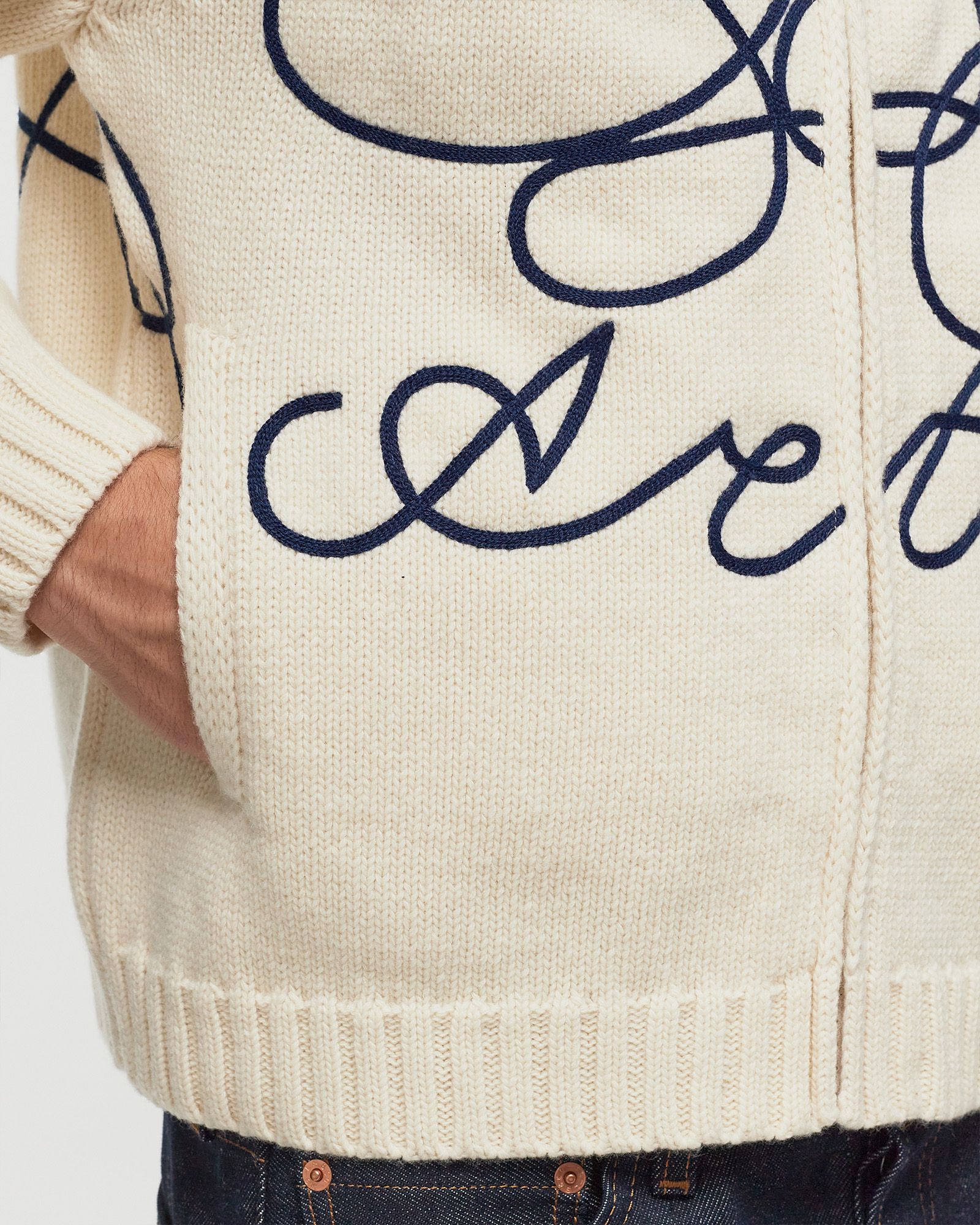 Cardigan Flower Round Knit