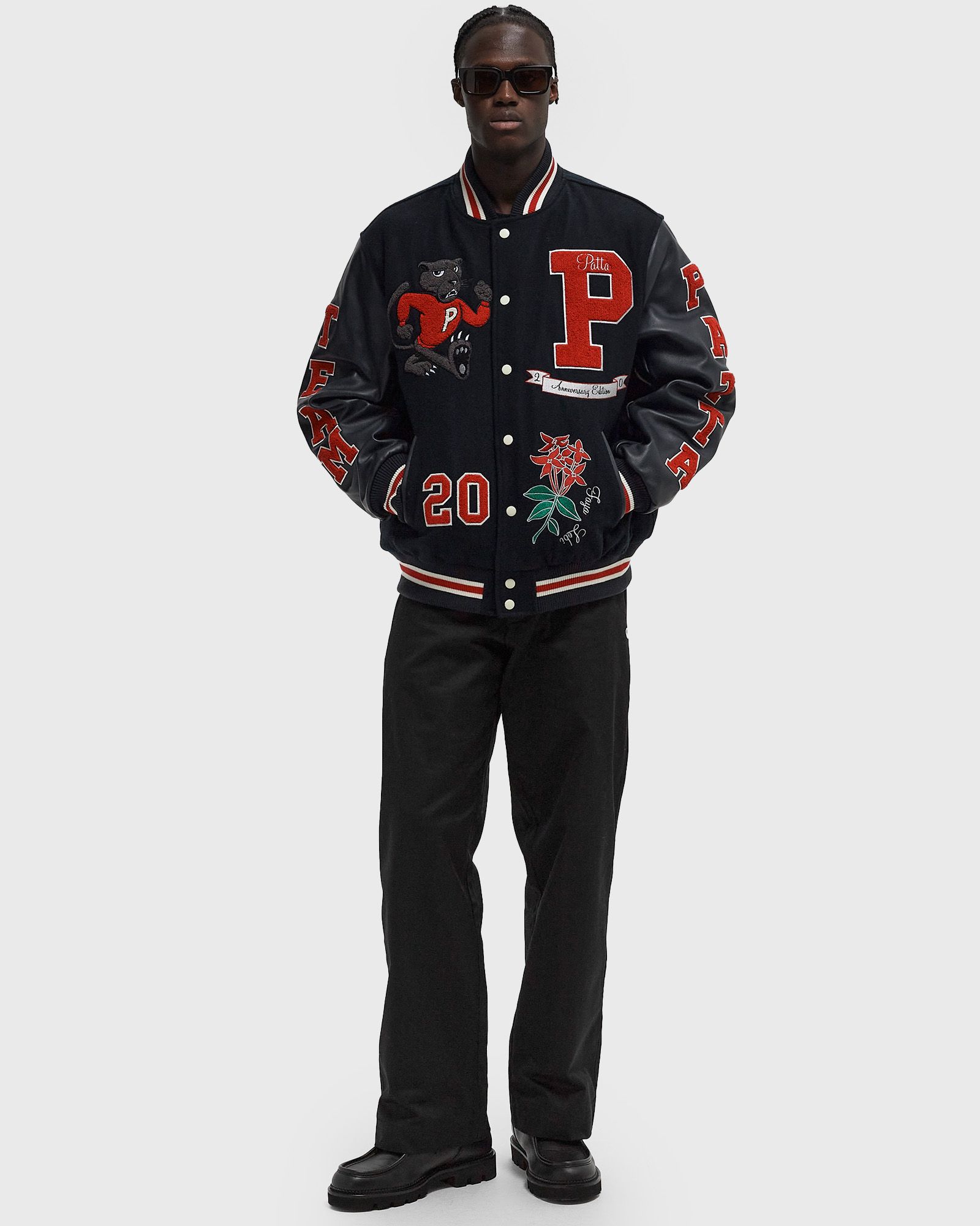 PATTA Patta 20th Anniversary Varsity Jacket Black | BSTN Store