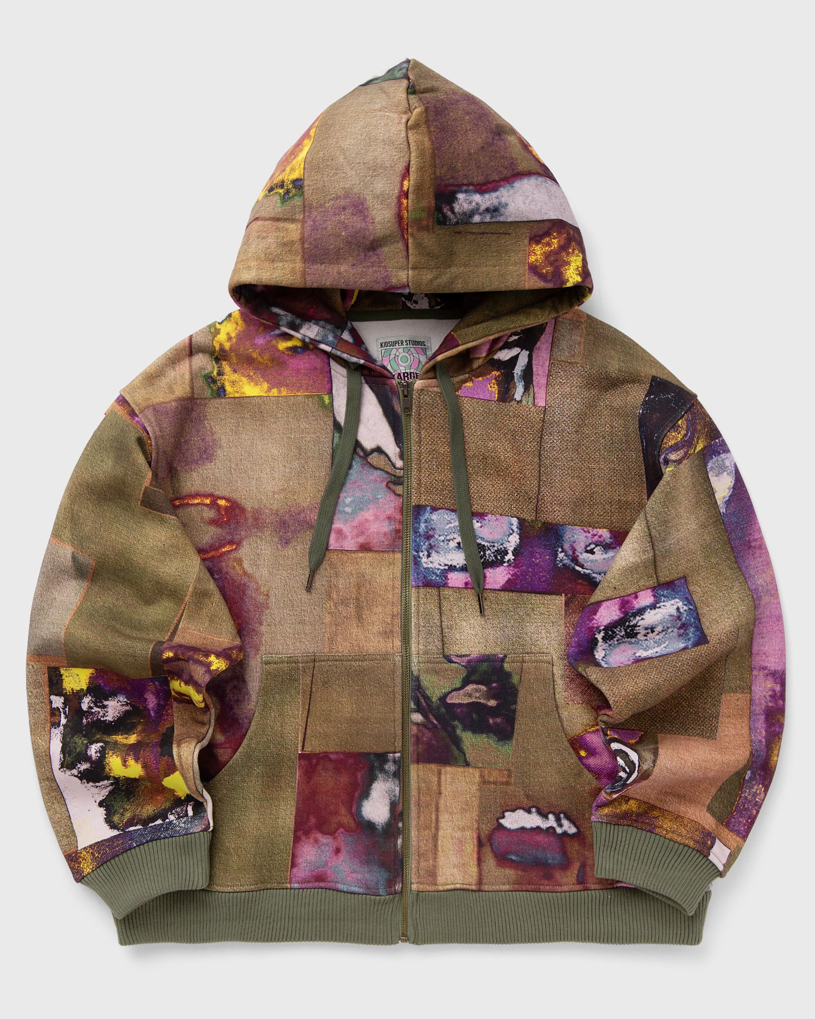 Face Collage Heavyweight Zip Up Hoodie