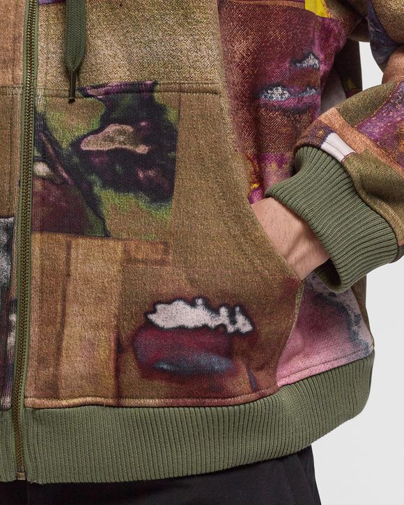 Face Collage Heavyweight Zip Up Hoodie