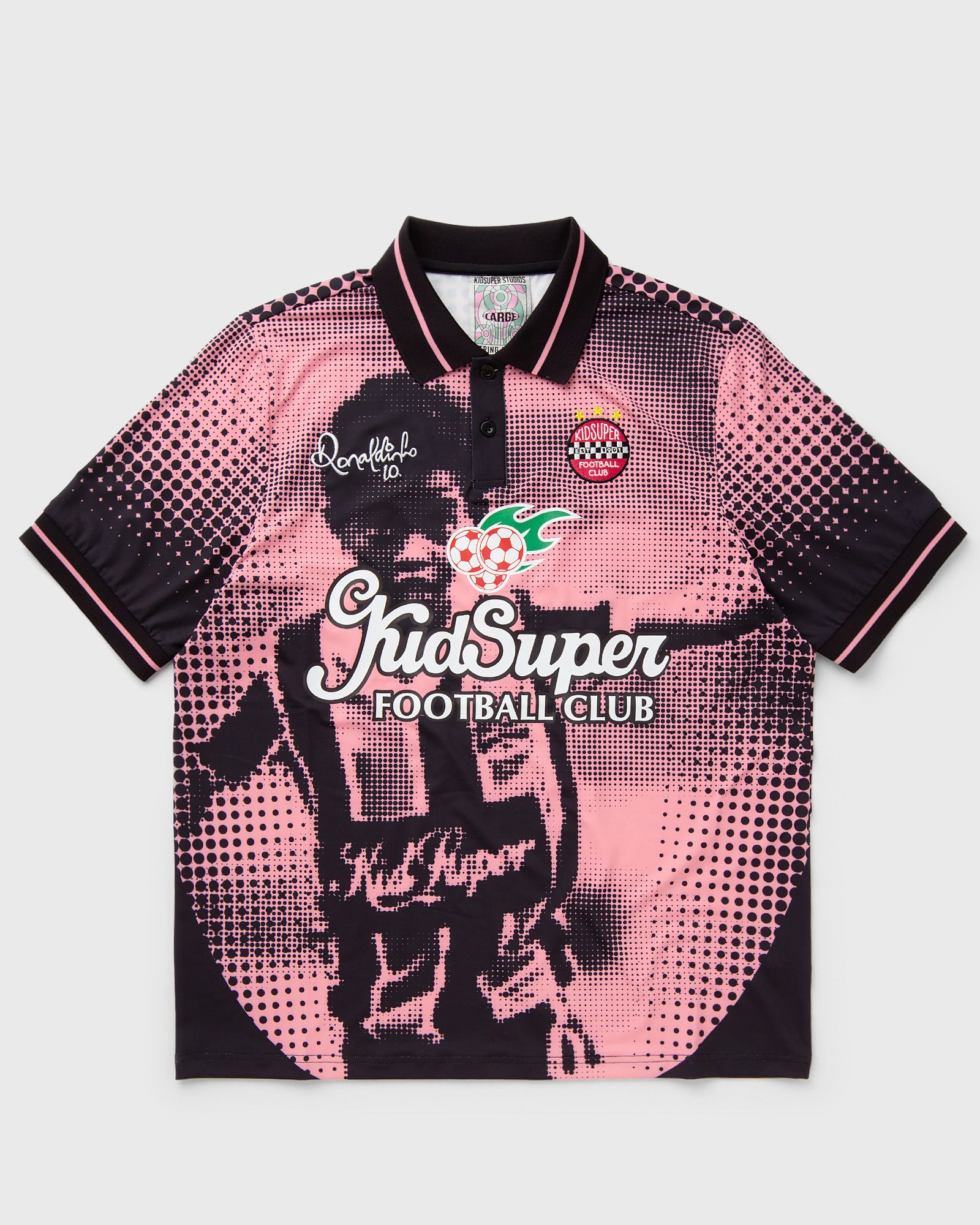 KidSuper Studios X Ronaldinho Soccer Jersey Black Pink