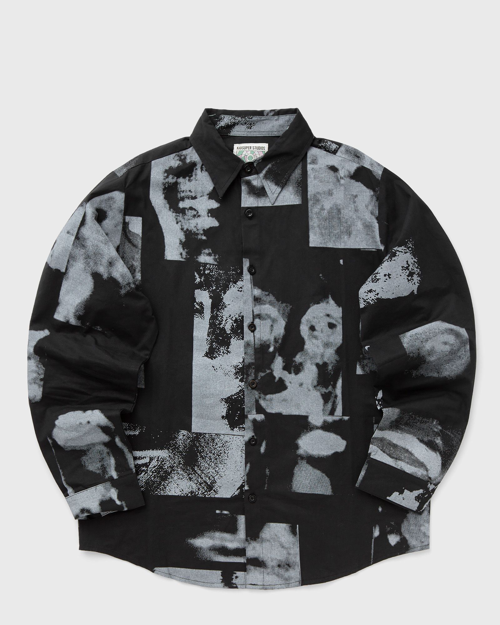Collage Faces Button Up Shirt