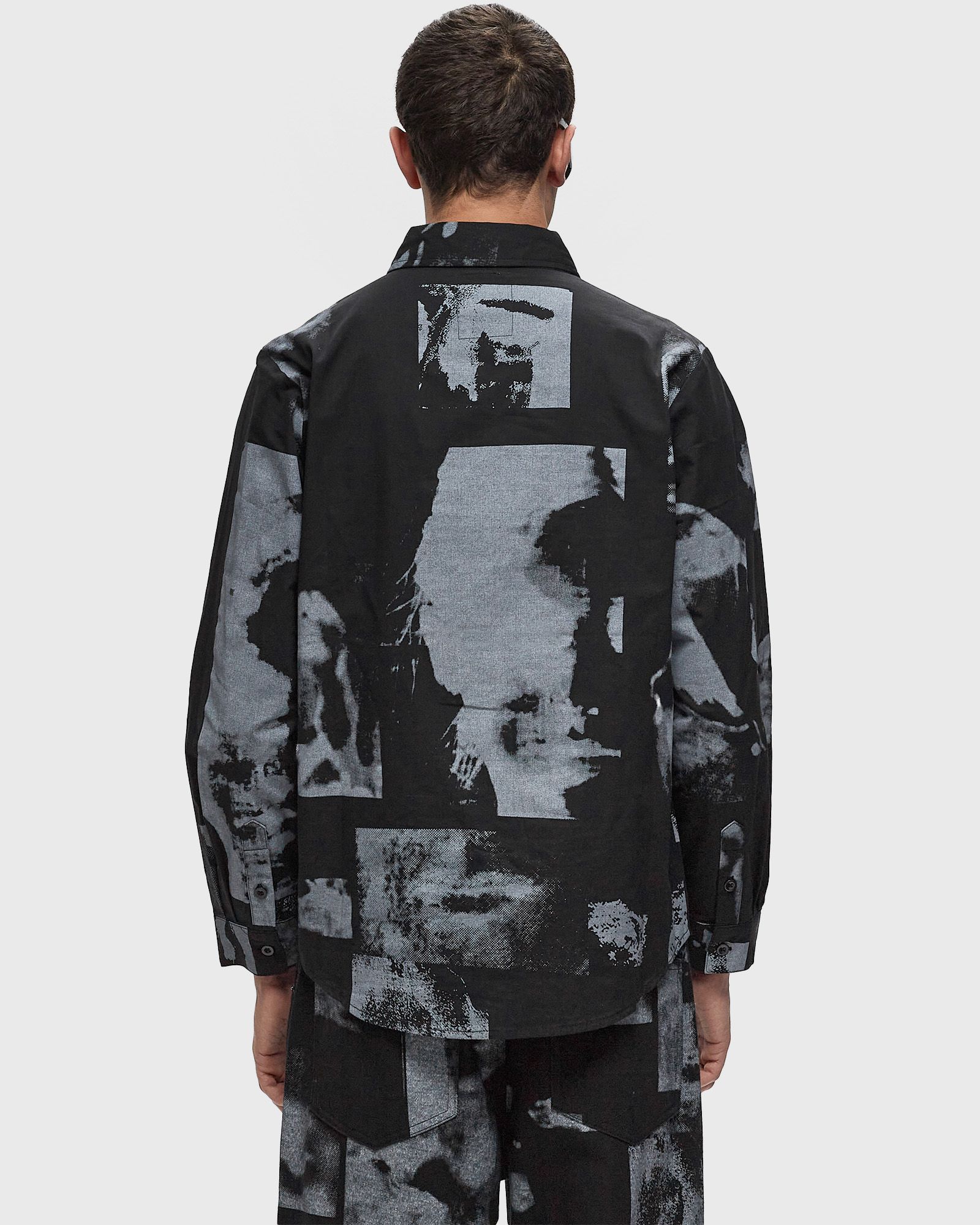 Collage Faces Button Up Shirt