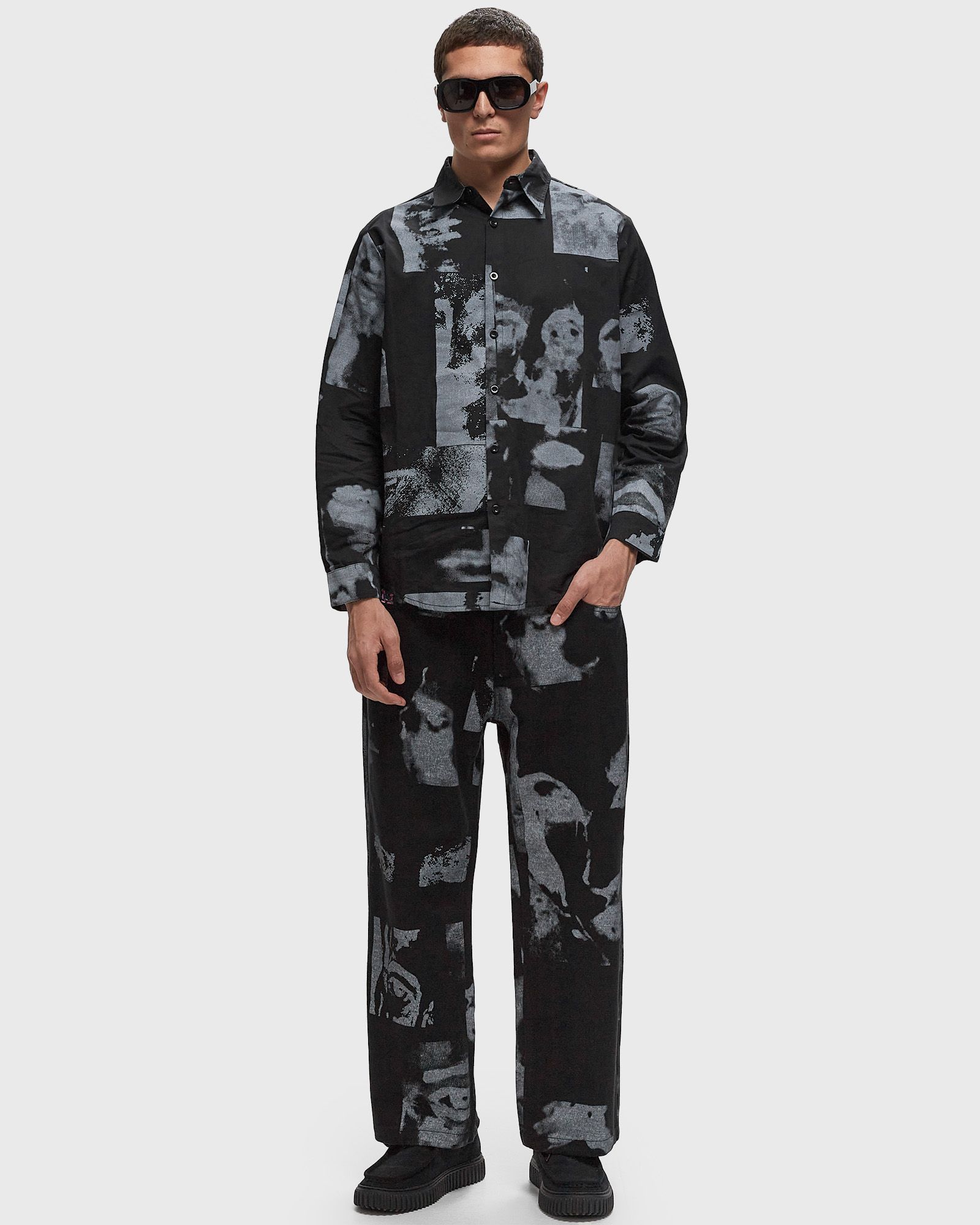 Faces Collage Twill Pants