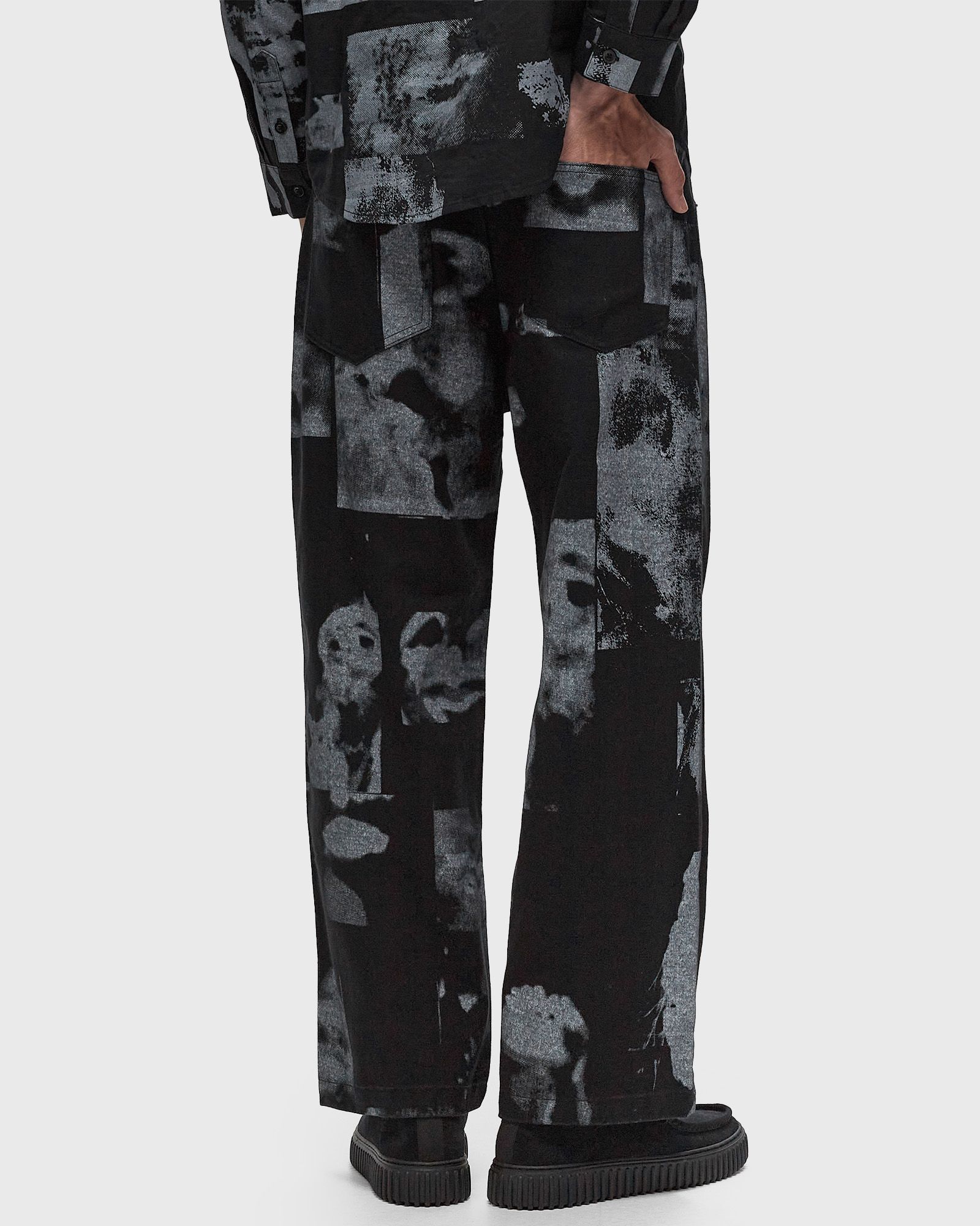 Faces Collage Twill Pants
