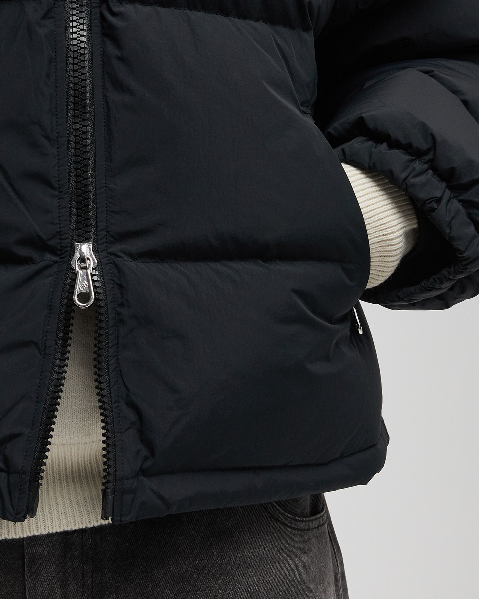 Cropped Logo Puffer