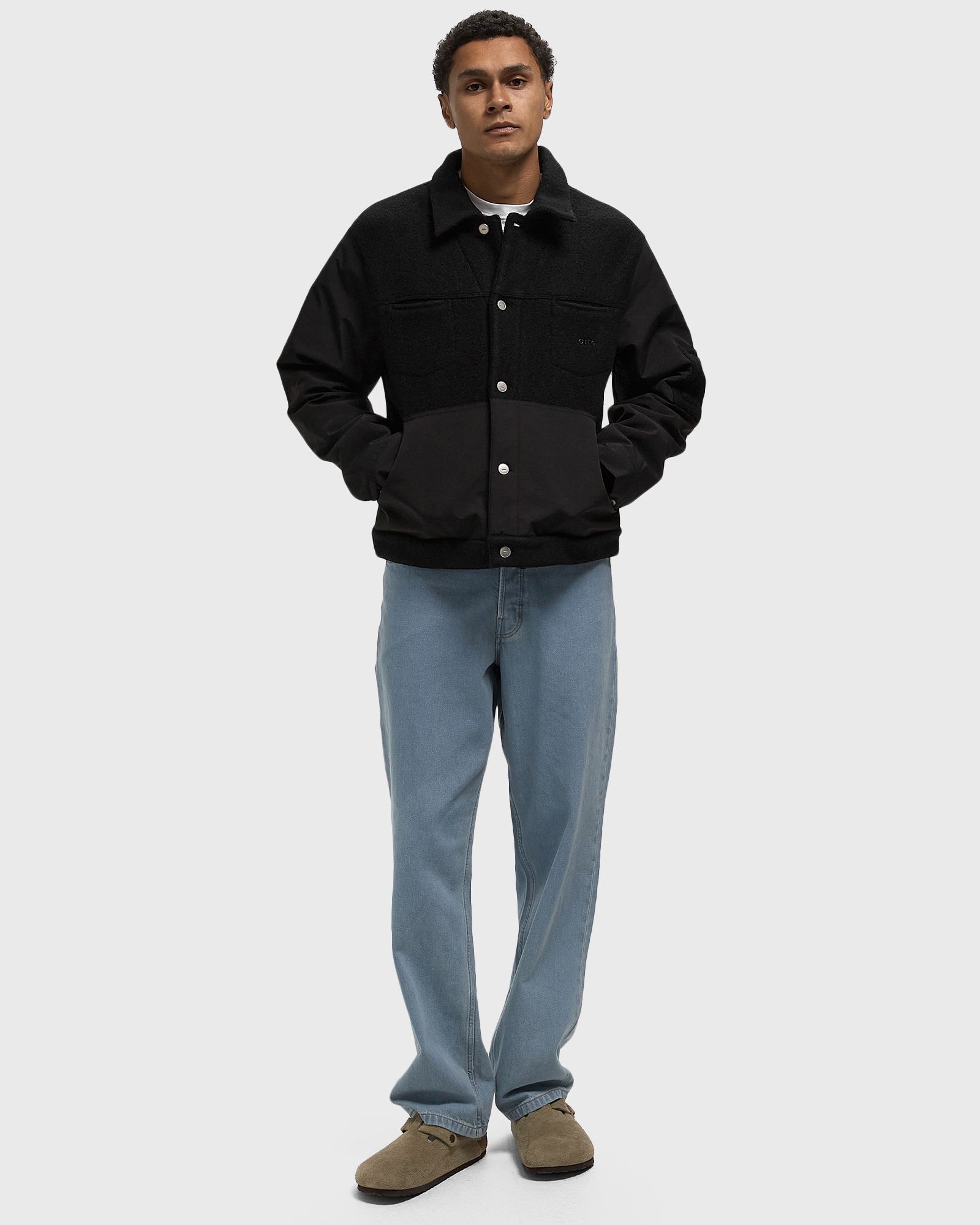 Nylon/wool combo jacket