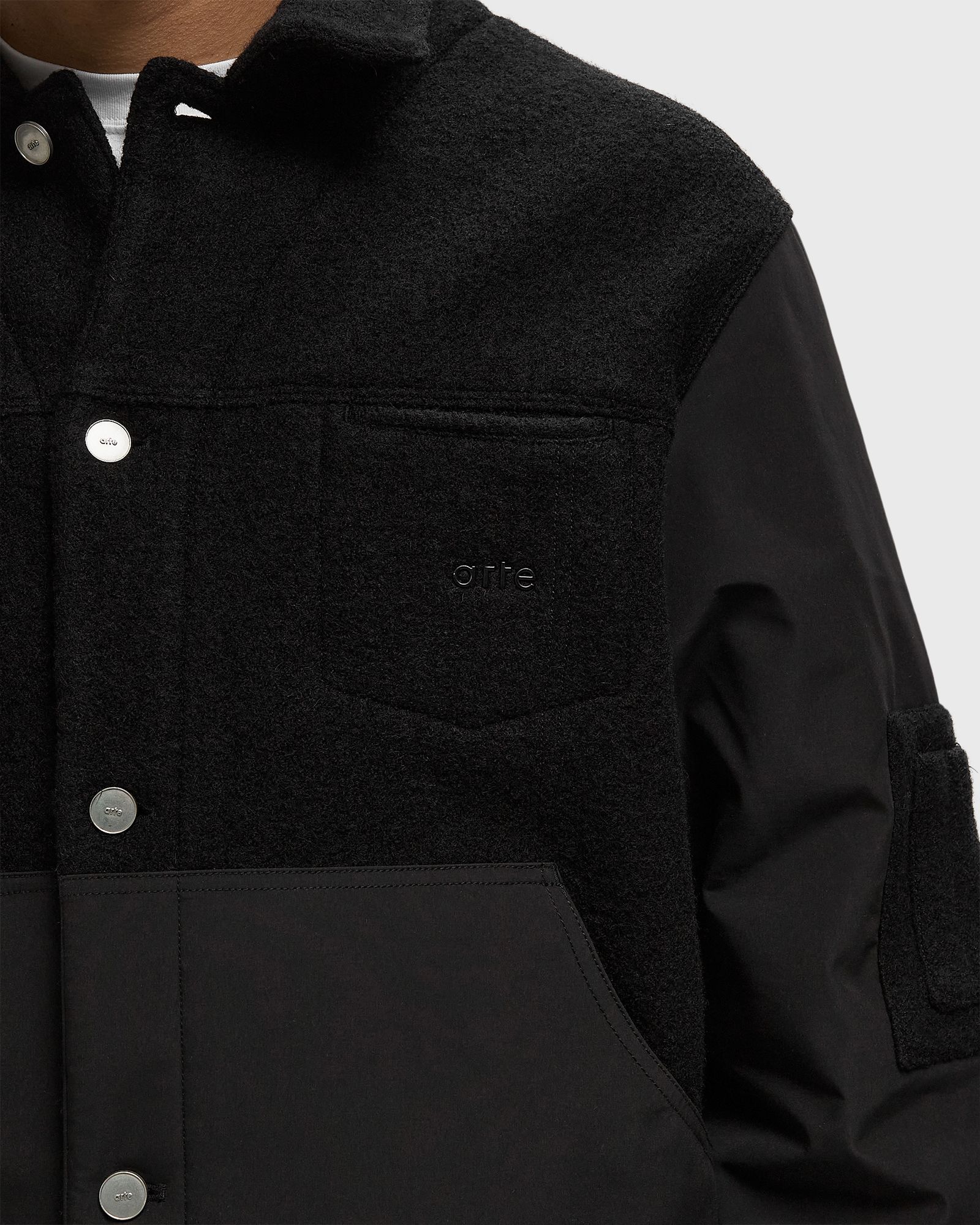 Nylon/wool combo jacket