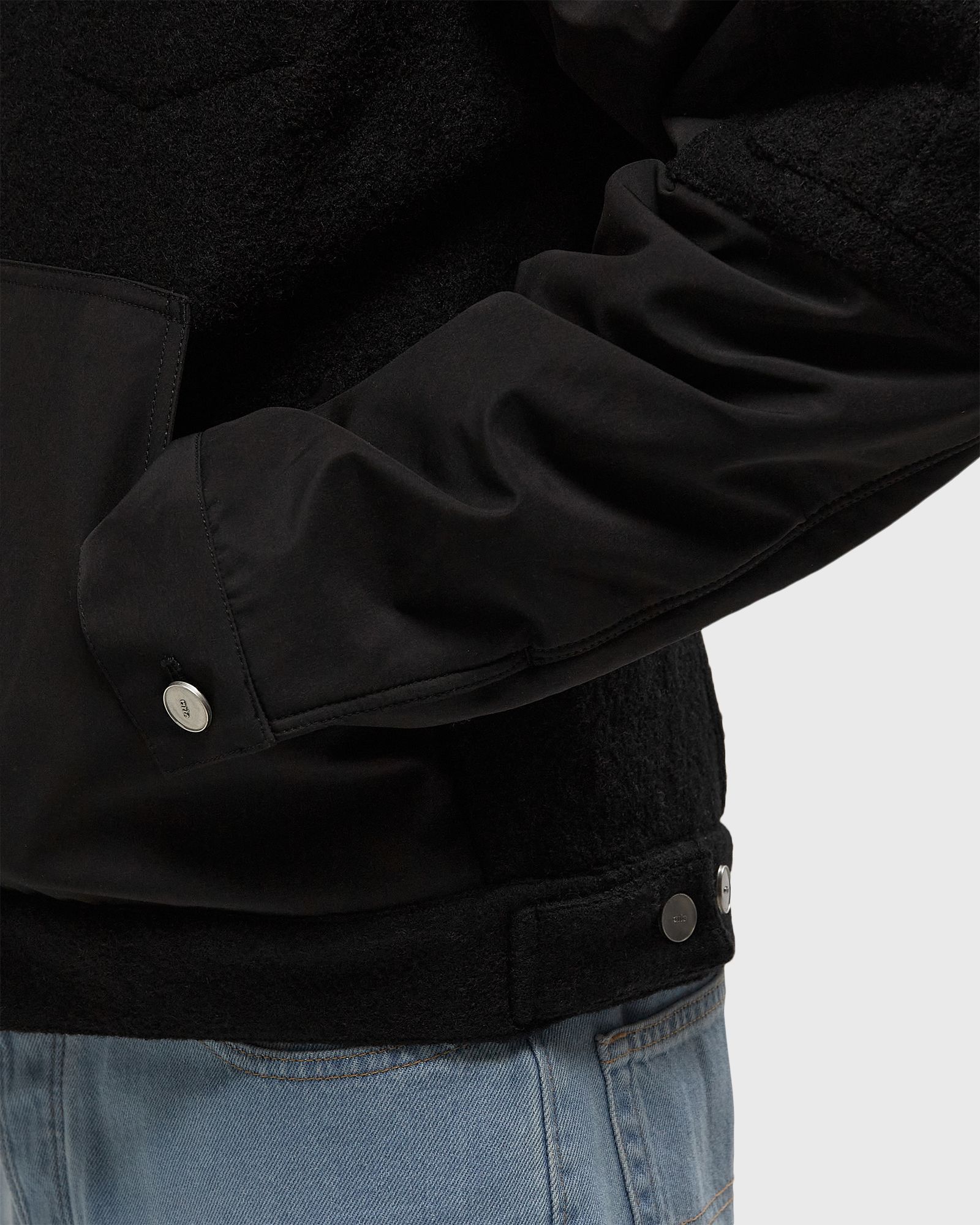 Nylon/wool combo jacket