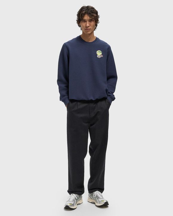 NAVY GRID SWEATSHIRT