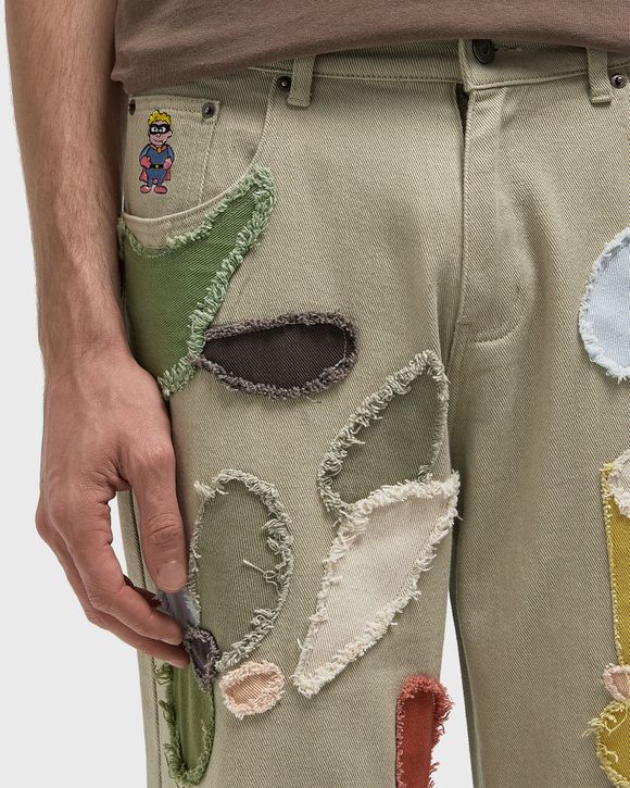 Allover Patchwork Face Pants