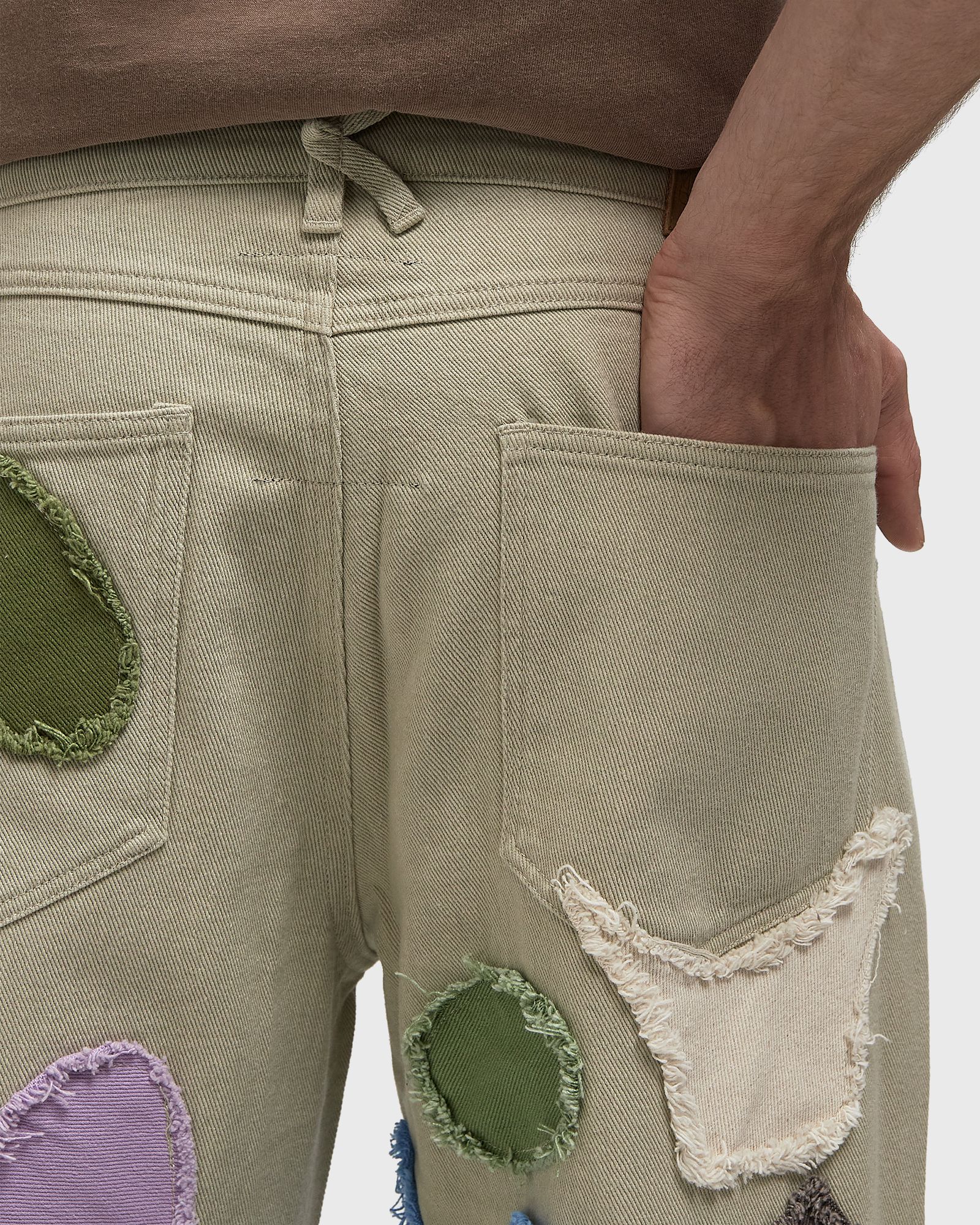 Allover Patchwork Face Pants