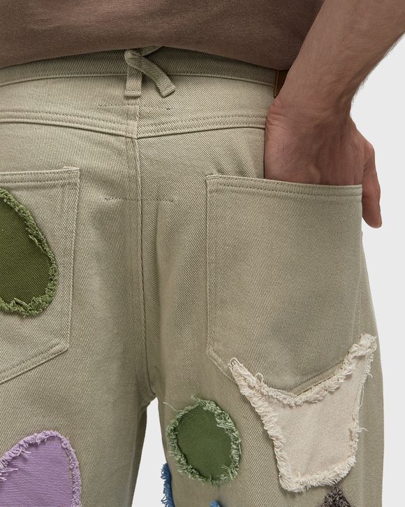 Allover Patchwork Face Pants