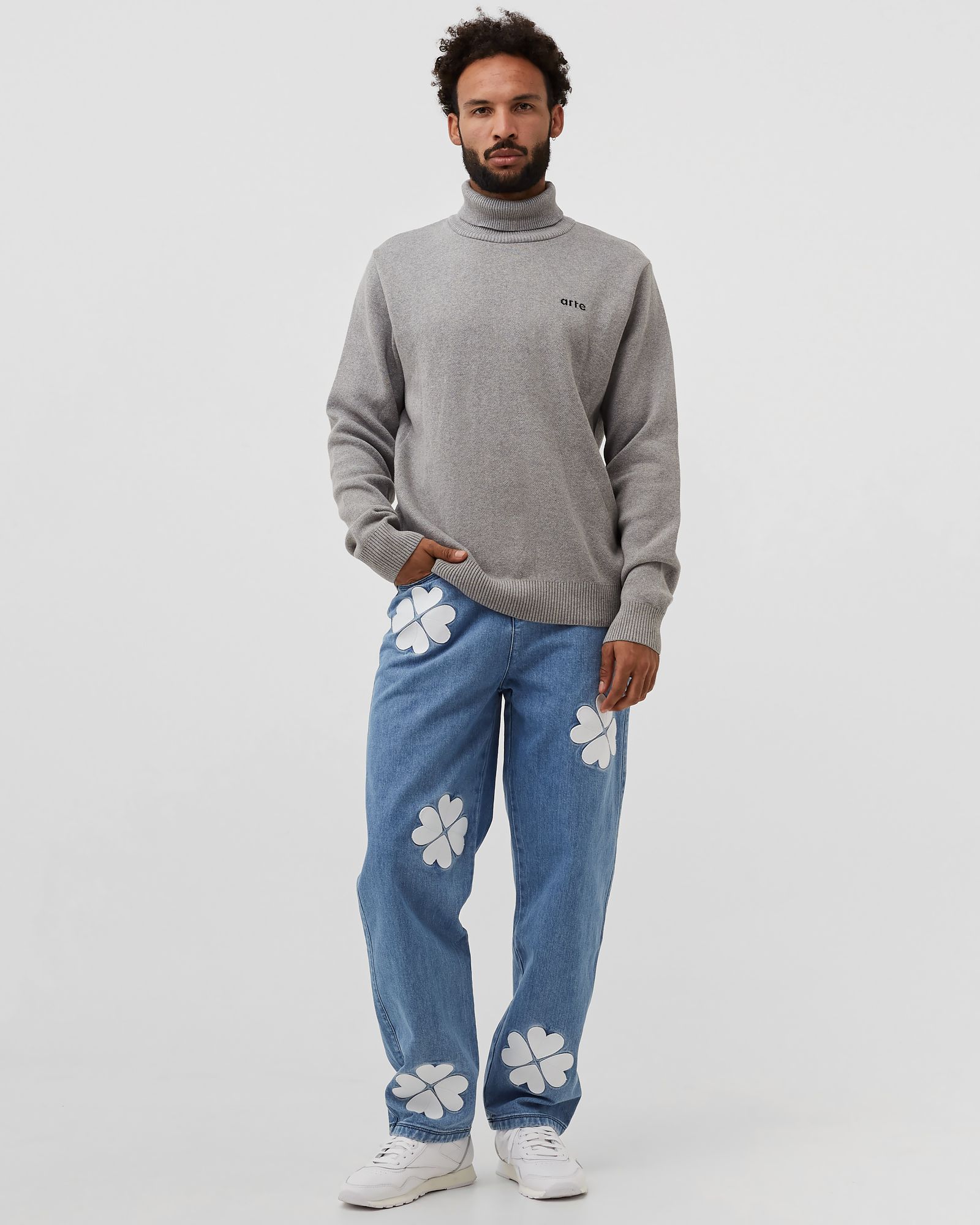 Arte Antwerp Clover Embroidery Jeans Blue | BSTN Store