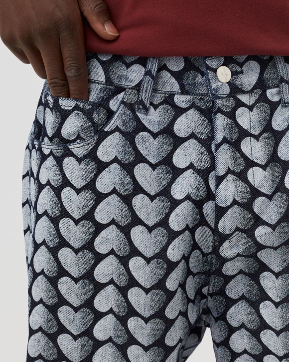 Allover Heart Denim Jeans