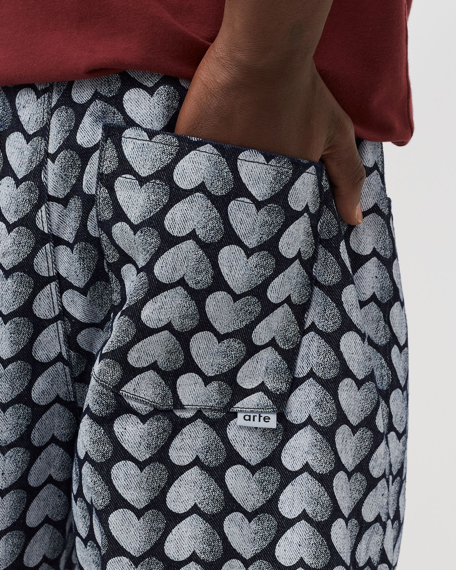 Allover Heart Denim Jeans