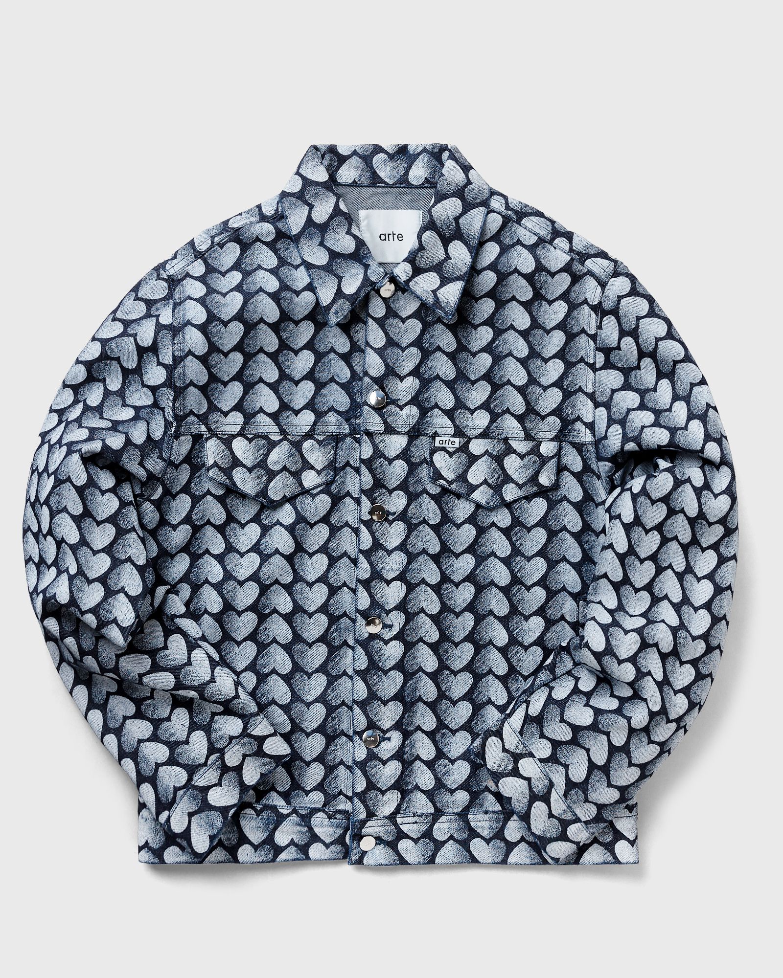 Allover Heart Denim Jacket