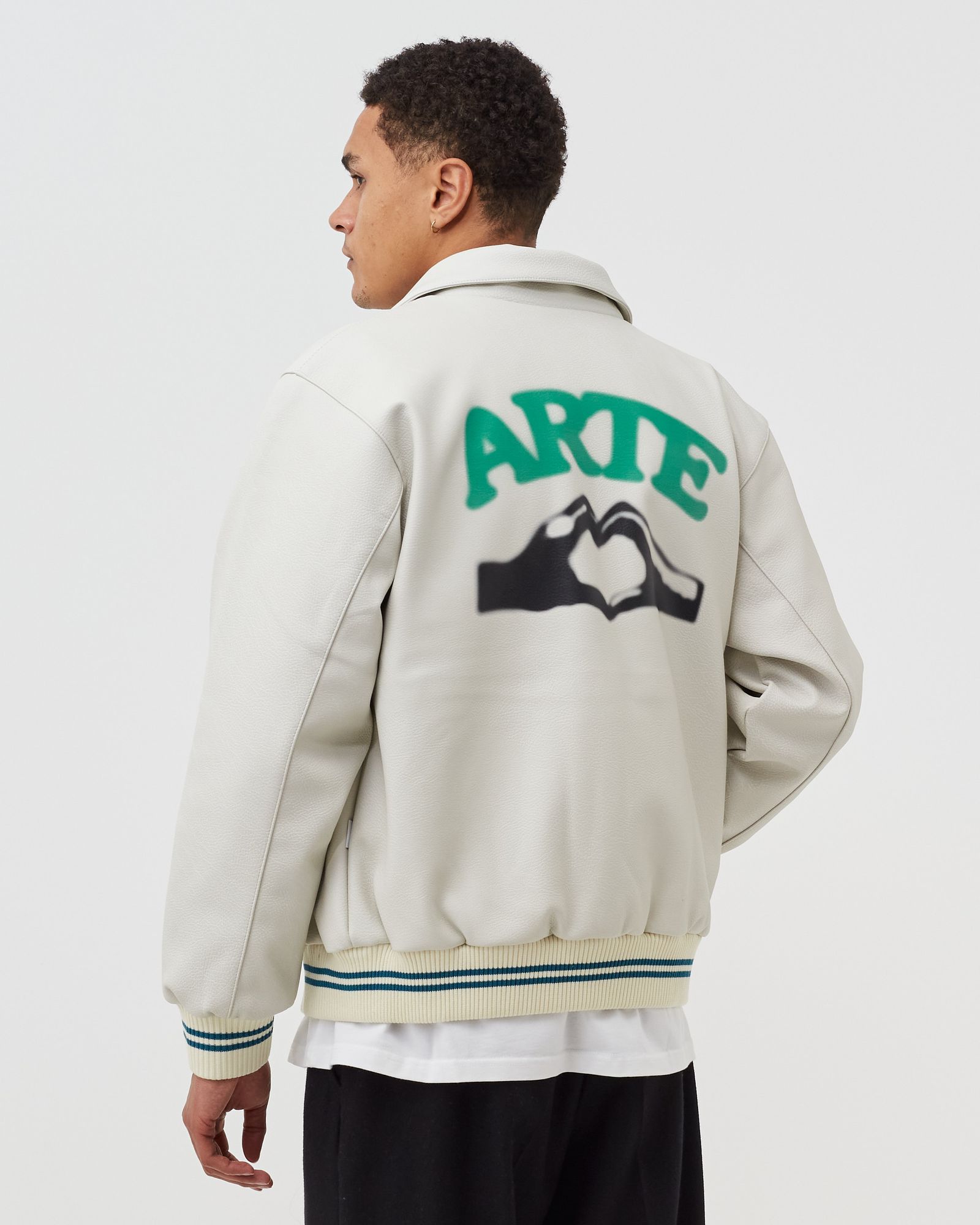 Printed Leather Jacket