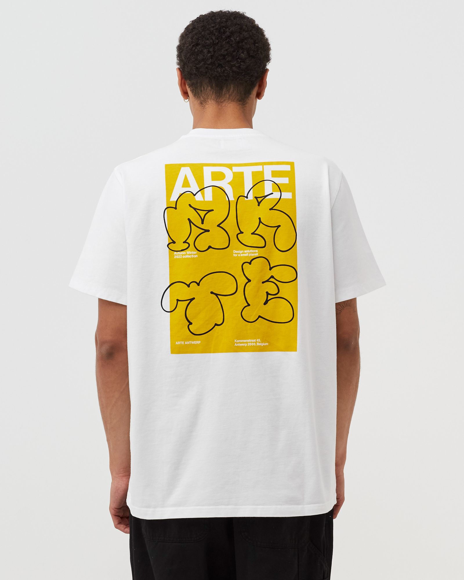 Yellow Print Back Tee