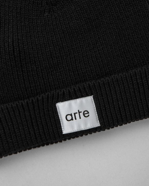 Arte Antwerp ビーニー Arte Antwerp Front Heart Label Beanie Black | BSTN Store