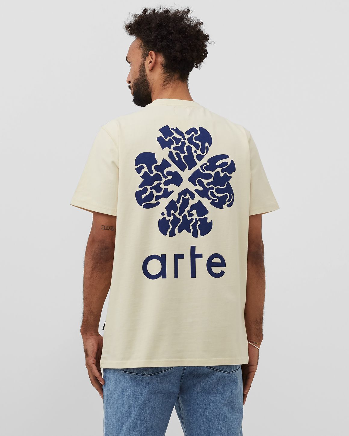 Arte Antwerp Destroyed Clover Back Print Tee White | BSTN Store