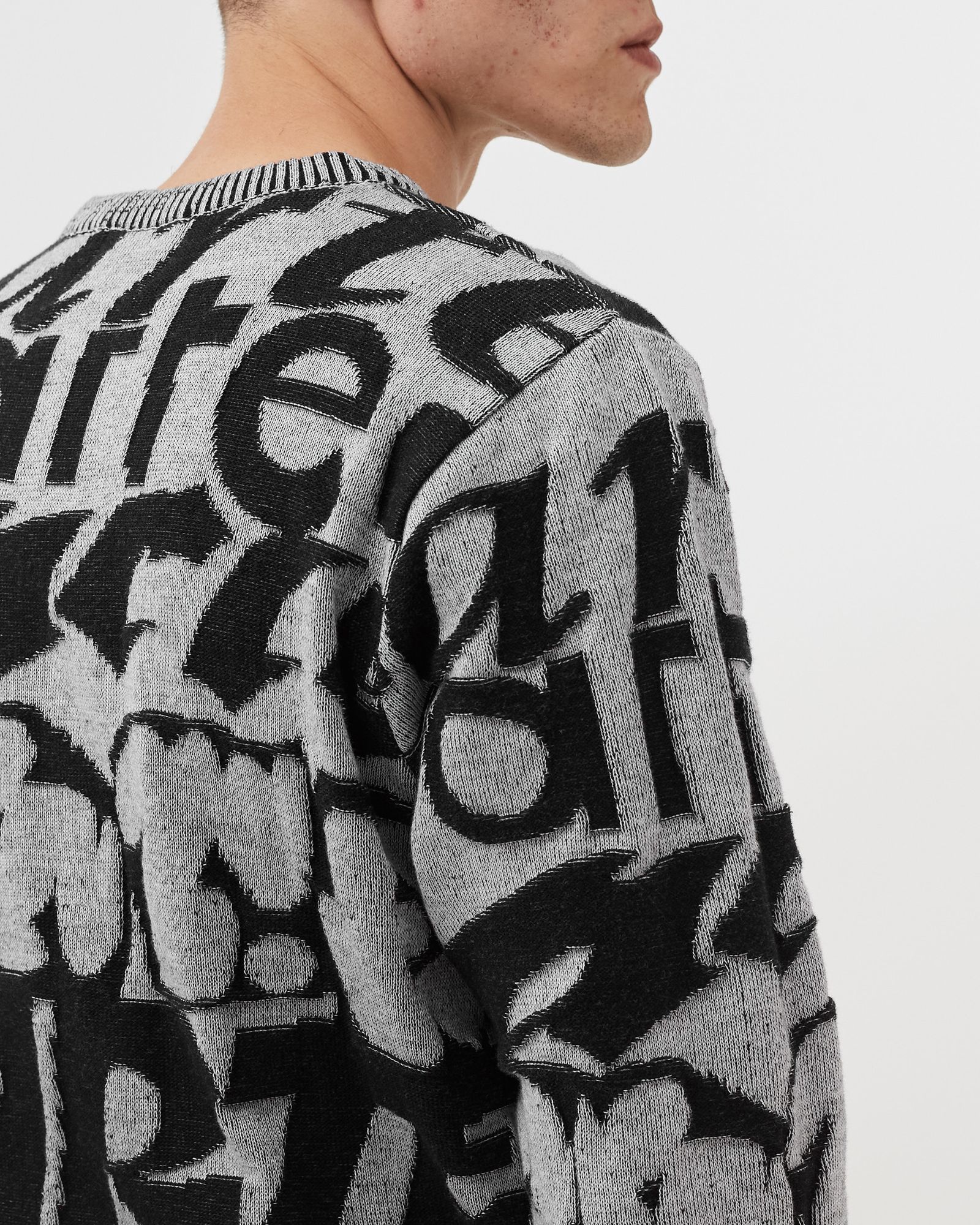 Allover jacquard Knit Sweater