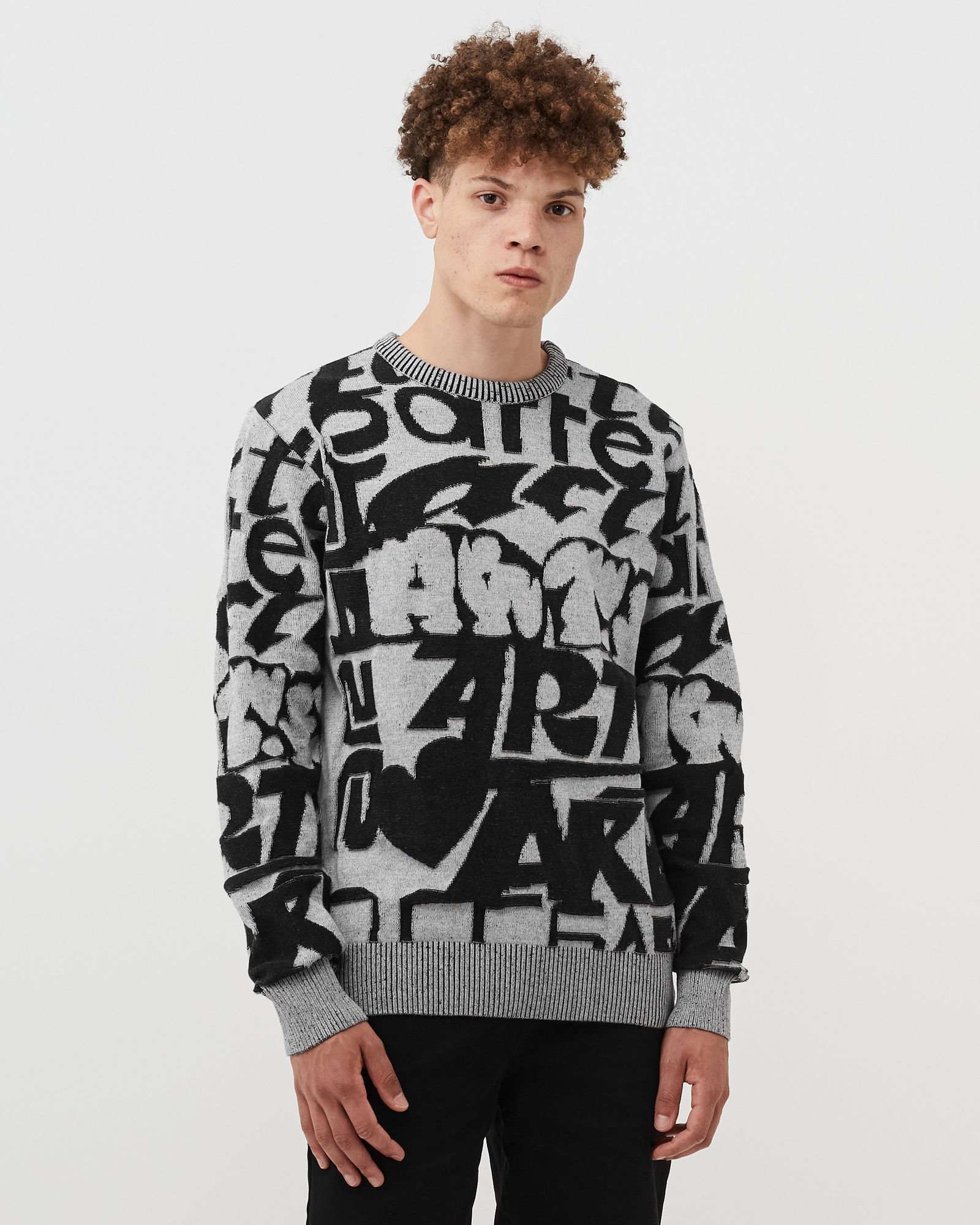 Allover jacquard Knit Sweater