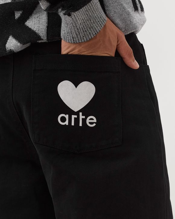 Arte Antwerp Heart Logo Print Pocket Jeans Black black