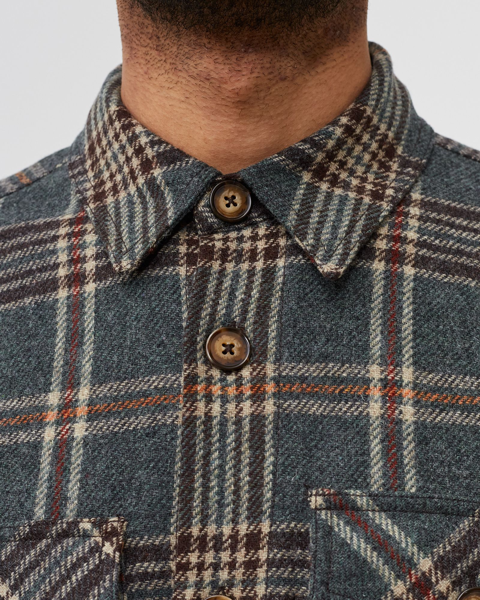 WOOL MESC OVERSHIRT