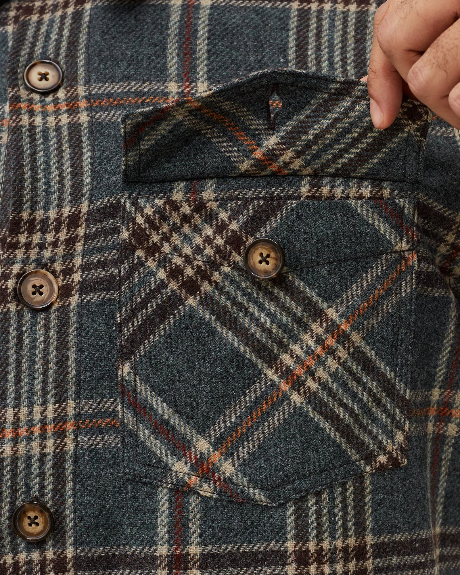 WOOL MESC OVERSHIRT