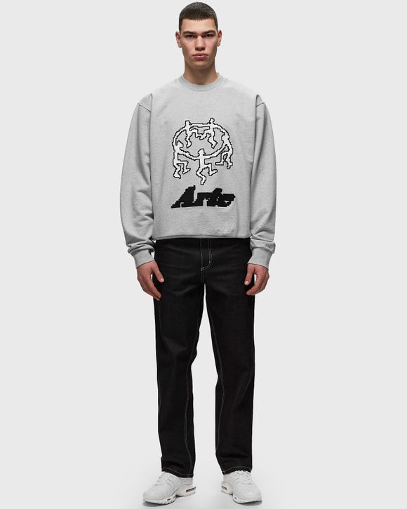 Arte Antwerp Pixel Danser Texture Emb. Crewneck Grey BSTN Store