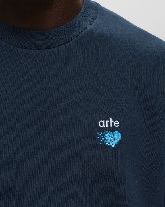 Arte Antwerp Cohen Pixel Heart Sweater Blue BSTN Store