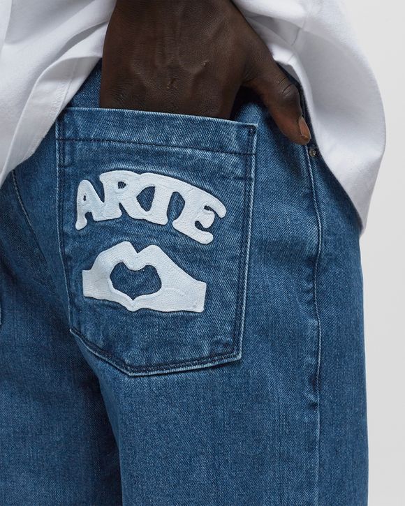 Arte Antwerp Paul Pocket Logo Pants Blue BSTN Store